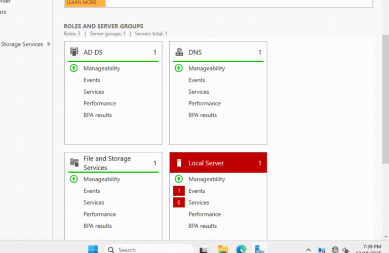 Enterprise Active Directory Lab – Windows Server 2025